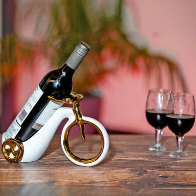 Bar Decor Tricycle Ceramic Wine Holder - Home Decor at Nestern