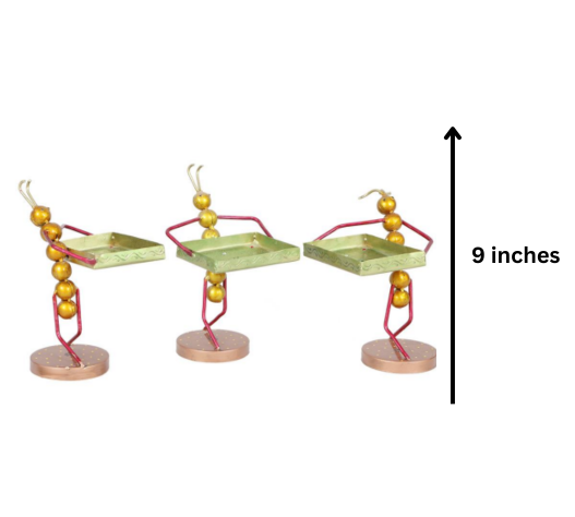 Colorful Ant Trio Figurines with Trays