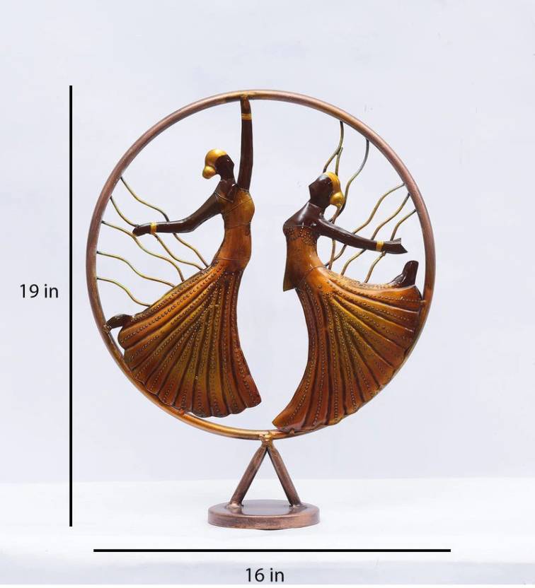 Handcrafted Dancing Duo in Circle