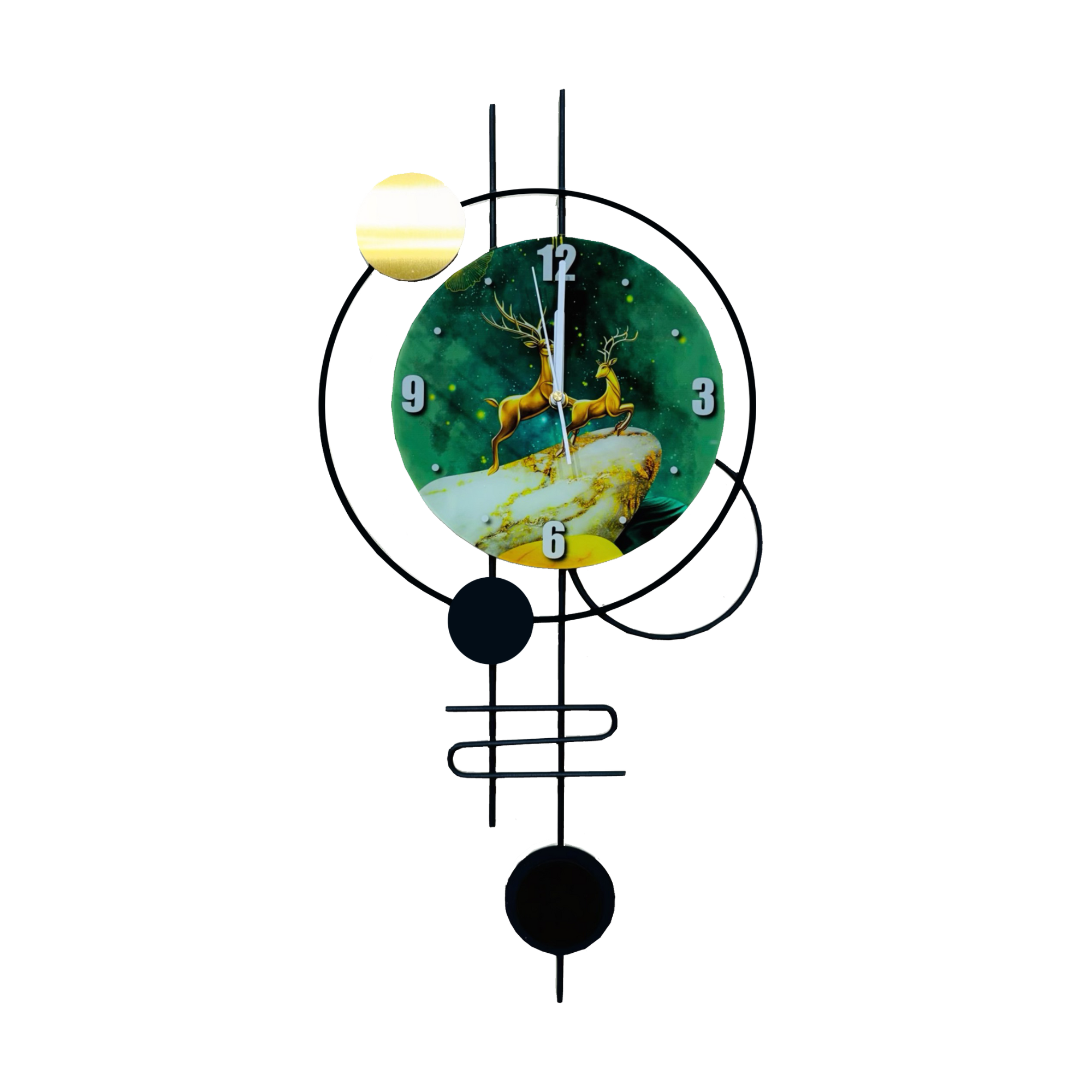 Stunning Deer-Themed Artistic Wall Clock Perfect for Modern Spaces