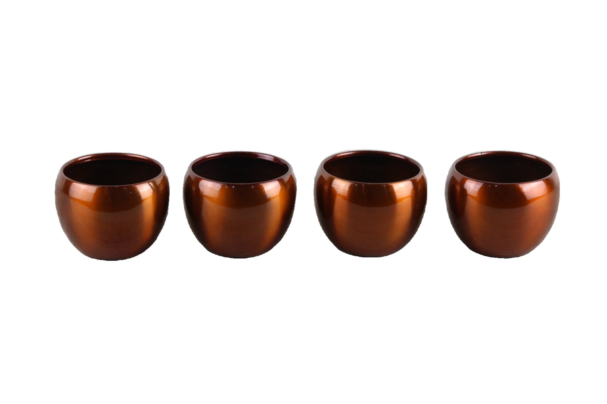 Beautiful 3" TPR Tabletop Pots - Vibrant Orange, Set of 4