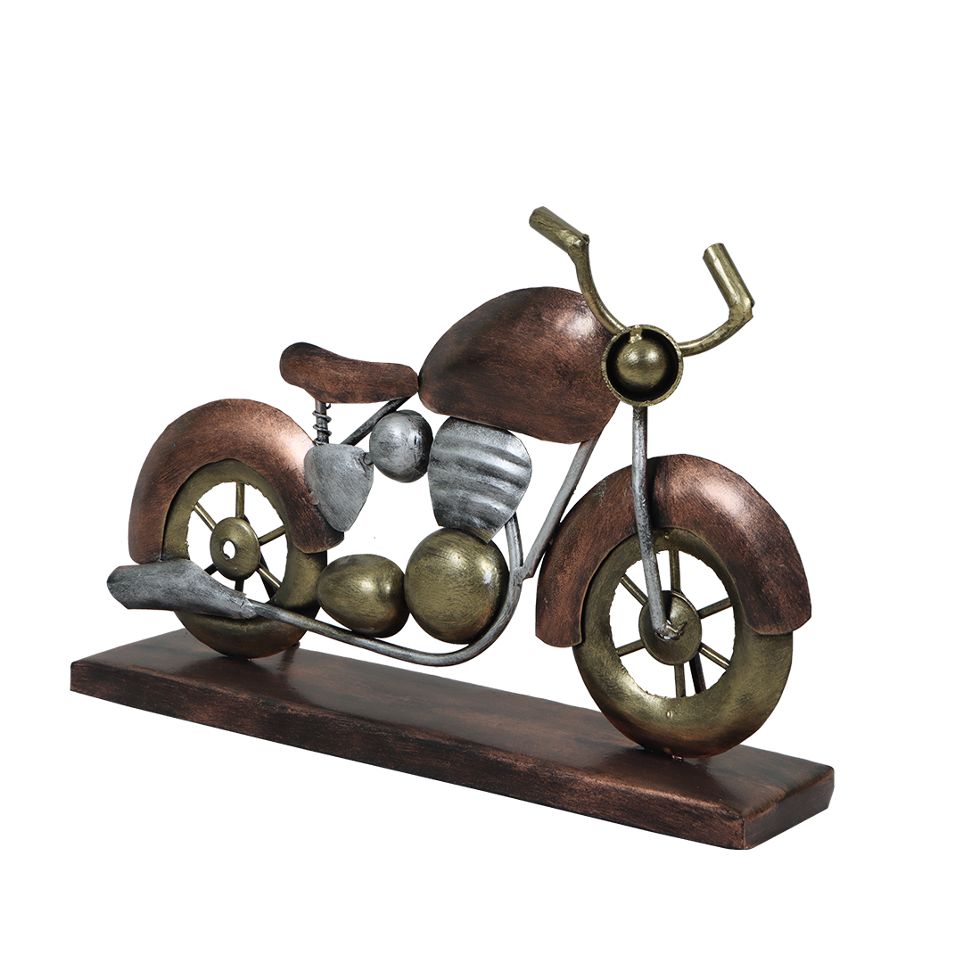 Vintage Motorcycle Metal Showpiece