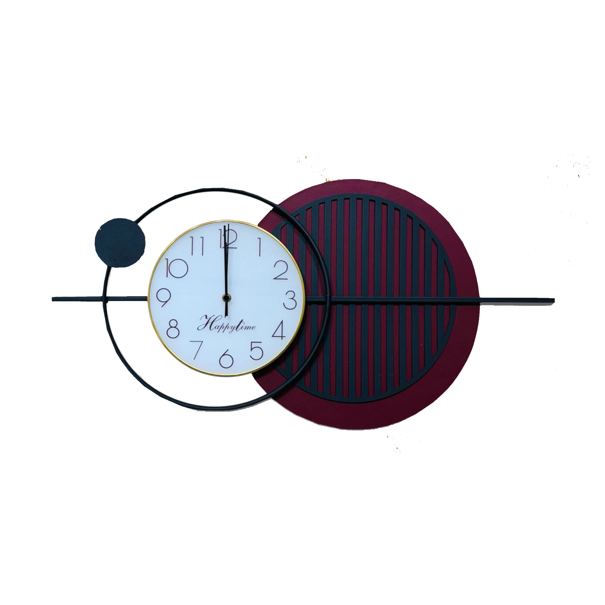 Dual-Tone Modern Abstract Wall Clock with Circular Design