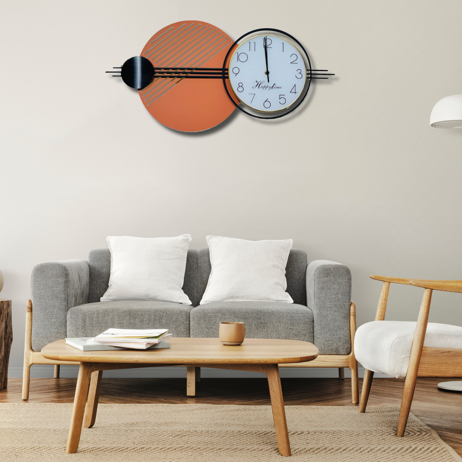 Contemporary Dual-Tone Wall Clock – Modern Decorative Clock for Home & Office