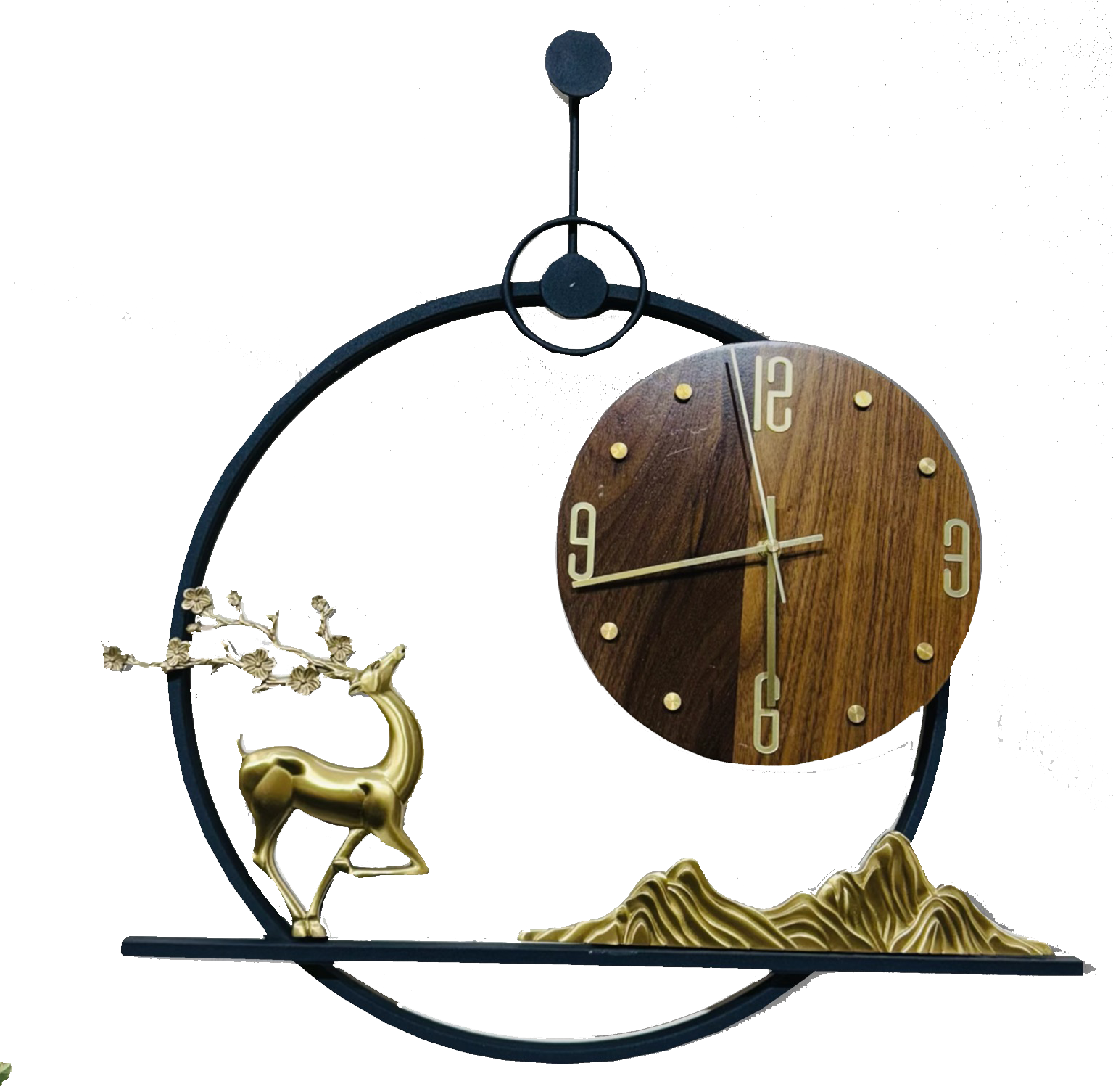 Nature Inspired Luxurious Deer-Themed Wall Clock - 57CM X 53CM