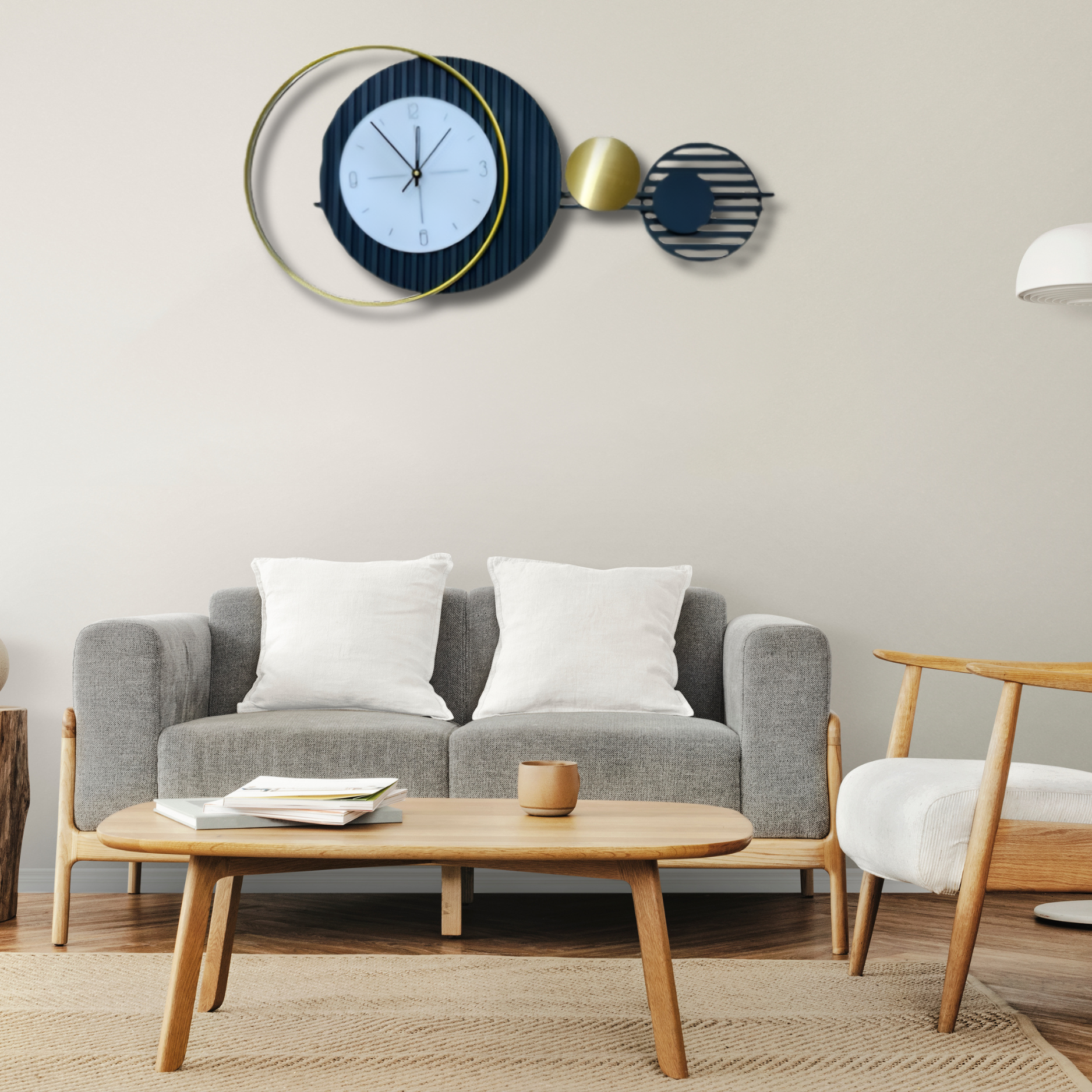 Modern Abstract Wall Clock with Artistic Geometric Design