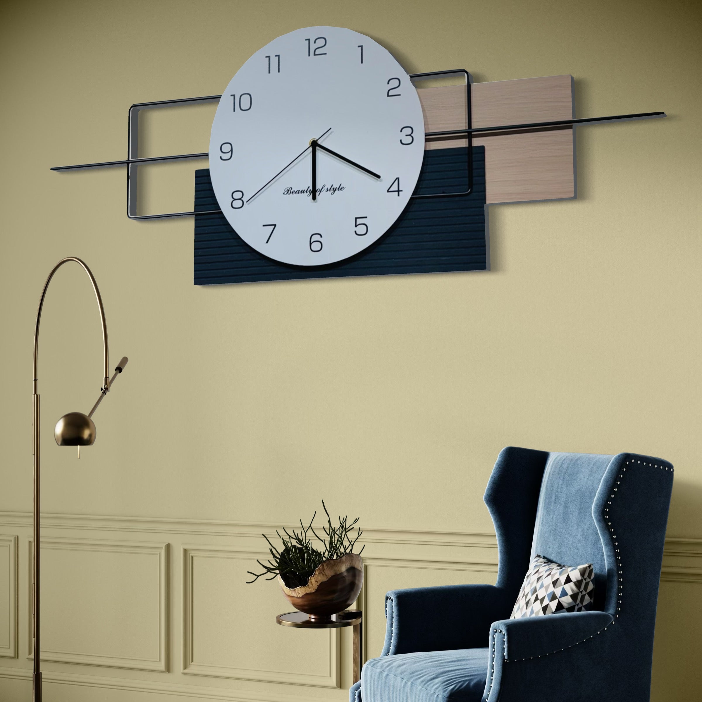 Geometric Design Minimalist Wall Clock for Stylish Home Decor