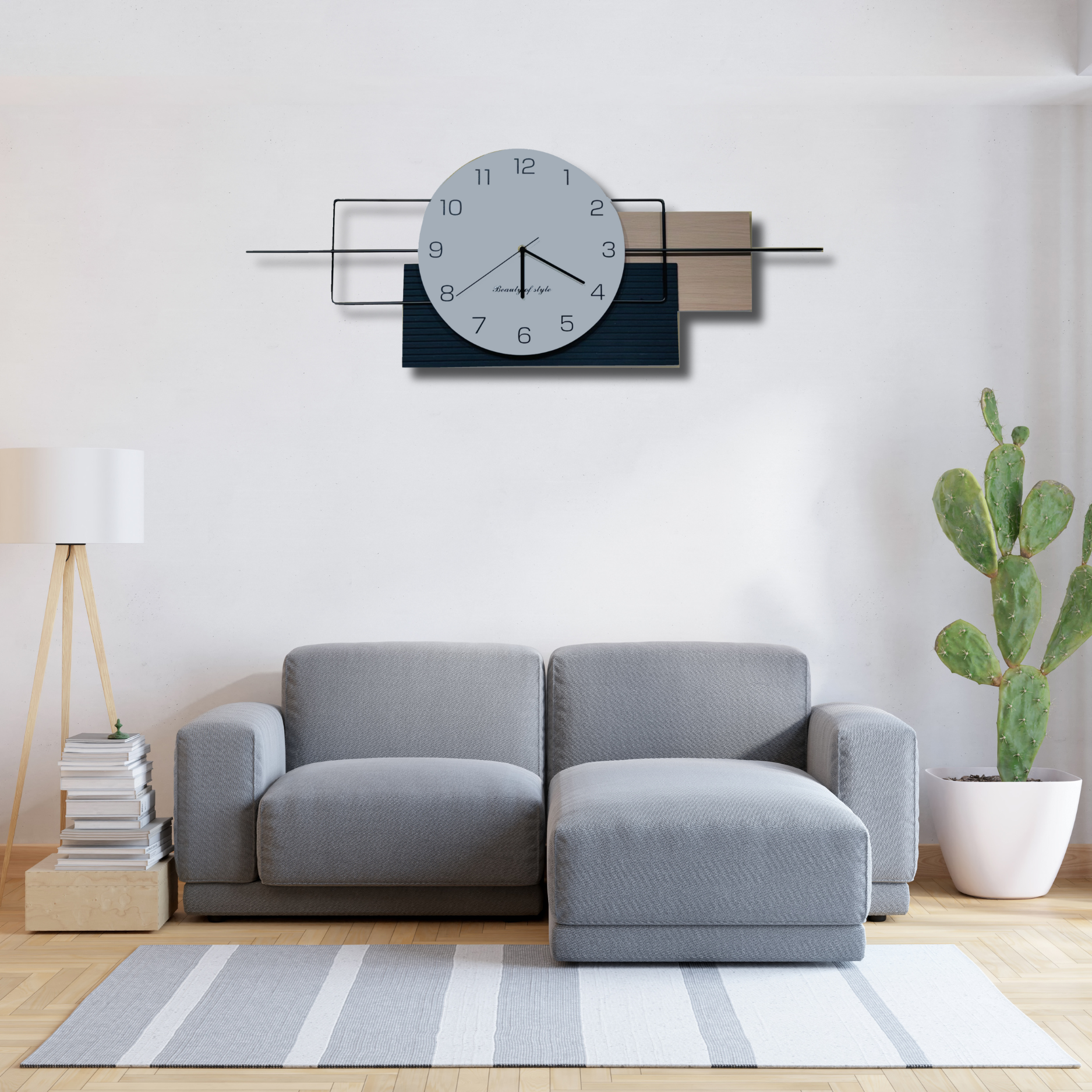 Geometric Design Minimalist Wall Clock for Stylish Home Decor