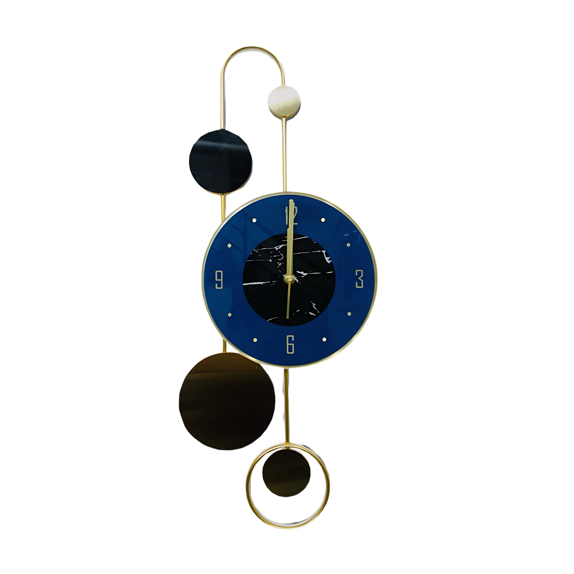 Functional Artistic Wall Clock with Unique Abstract Design – 60CM x 35CM