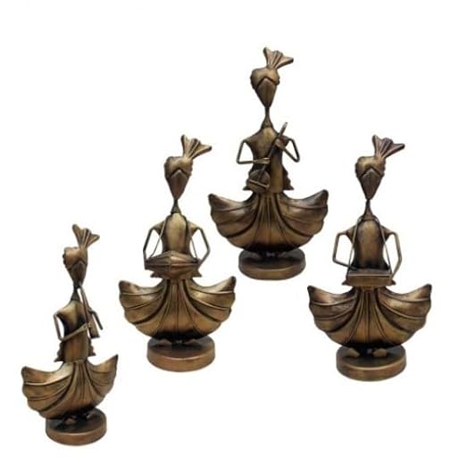 Dhokra Art Tribal Dancer Figurines (Set of 4)