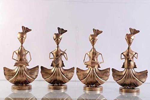 Dhokra Art Tribal Dancer Figurines (Set of 4)