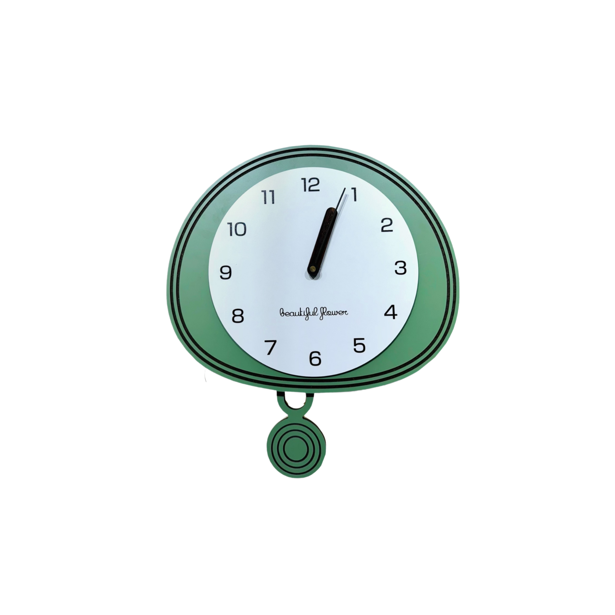 Vintage-Inspired Green Wall Clock with Contemporary Charm – 45CM x 39CM