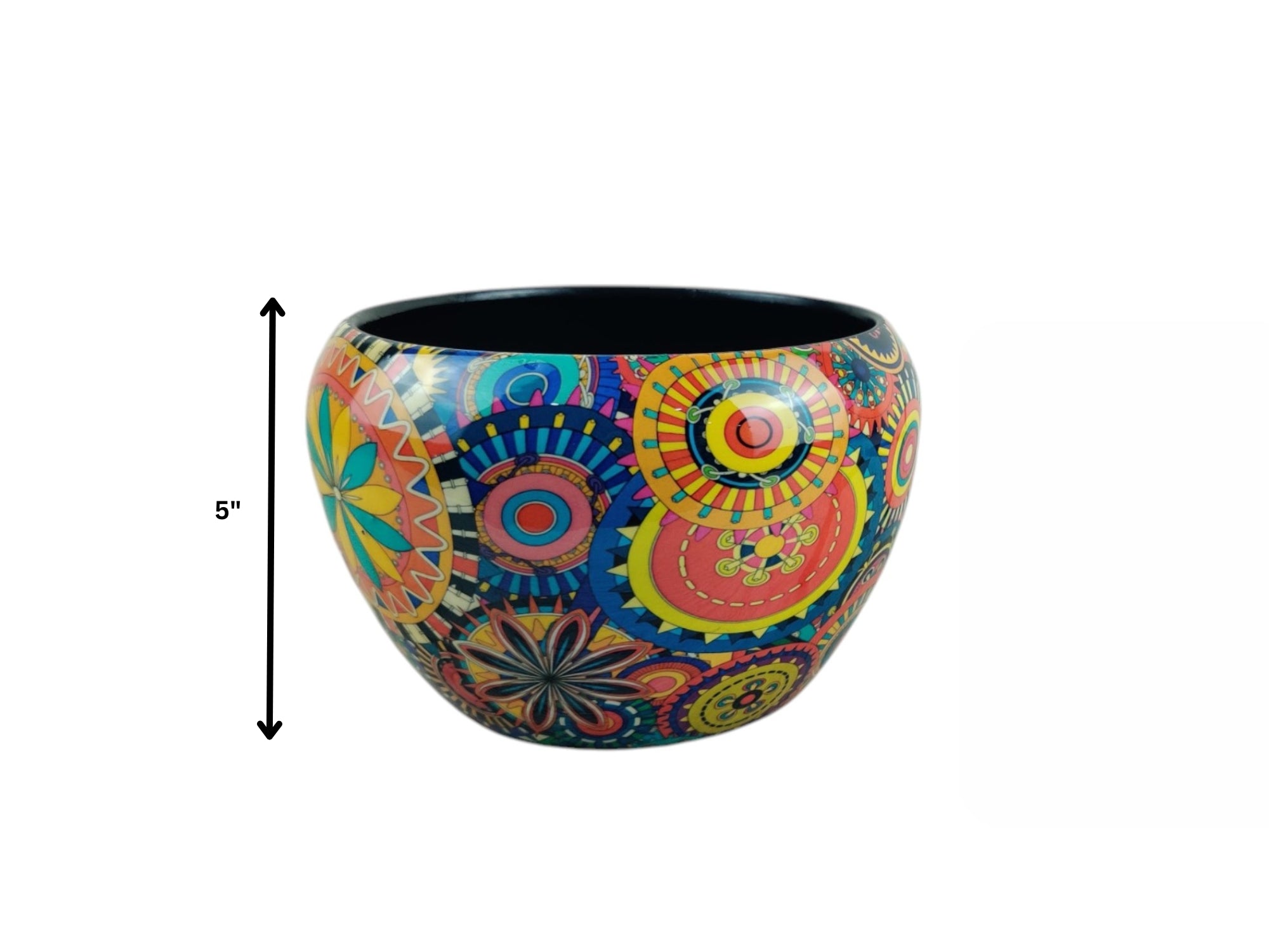 Royal 5" Orchid Pot - Rajwada Print Design with Stand