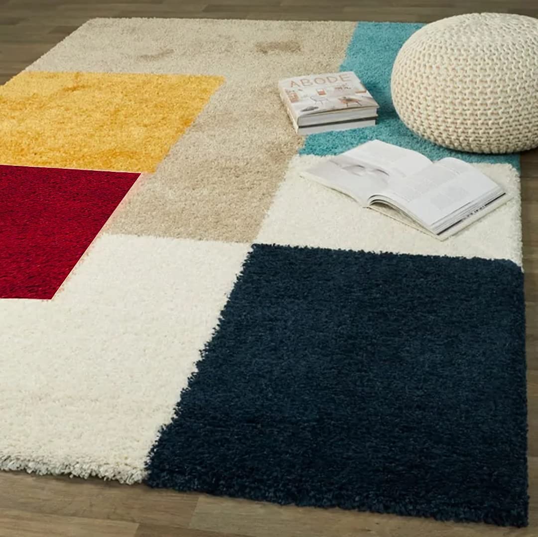 Pop Color Block Geometric Area Rug