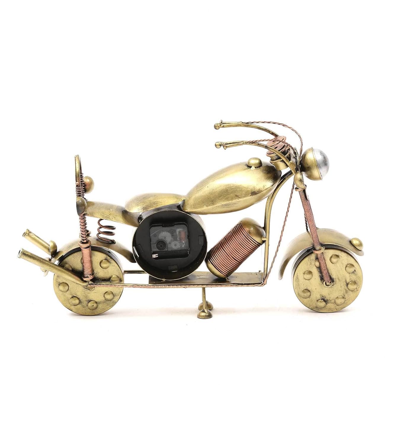 Antique Metal Biker Table Clock