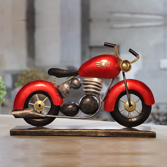 Vintage Motorcycle Metal Showpiece