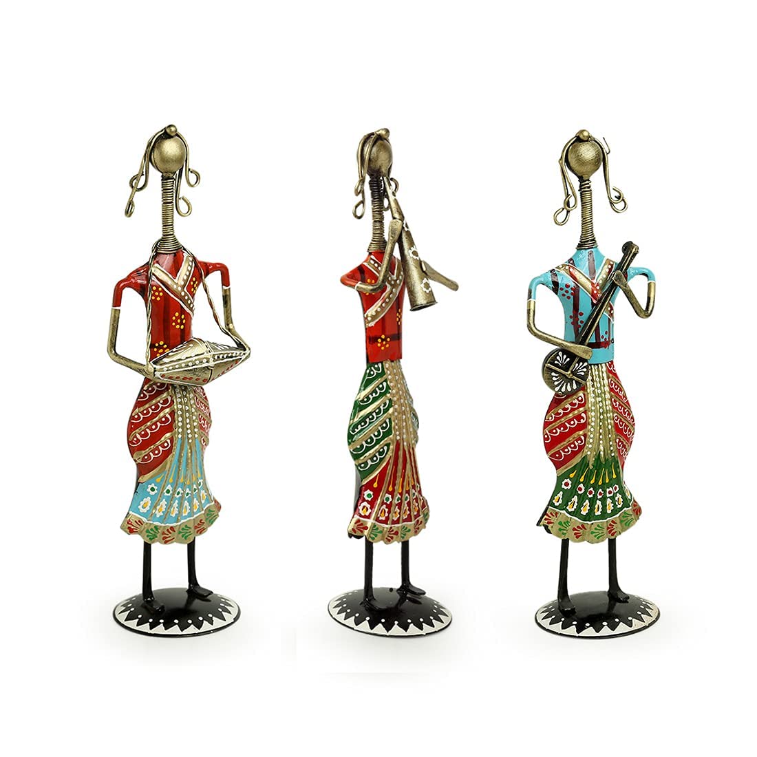 Sardar Lady Musician Figurines (Set of 3)