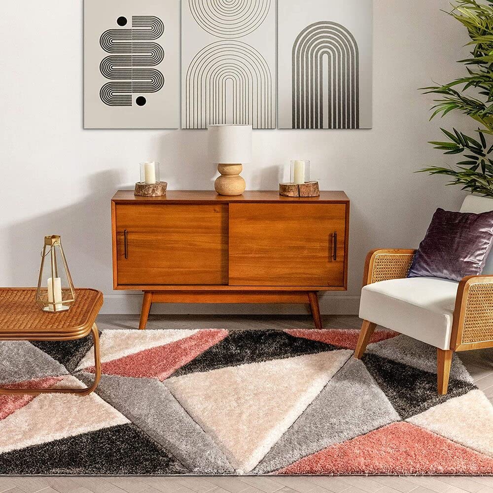 Triangles Geometric Area Rug