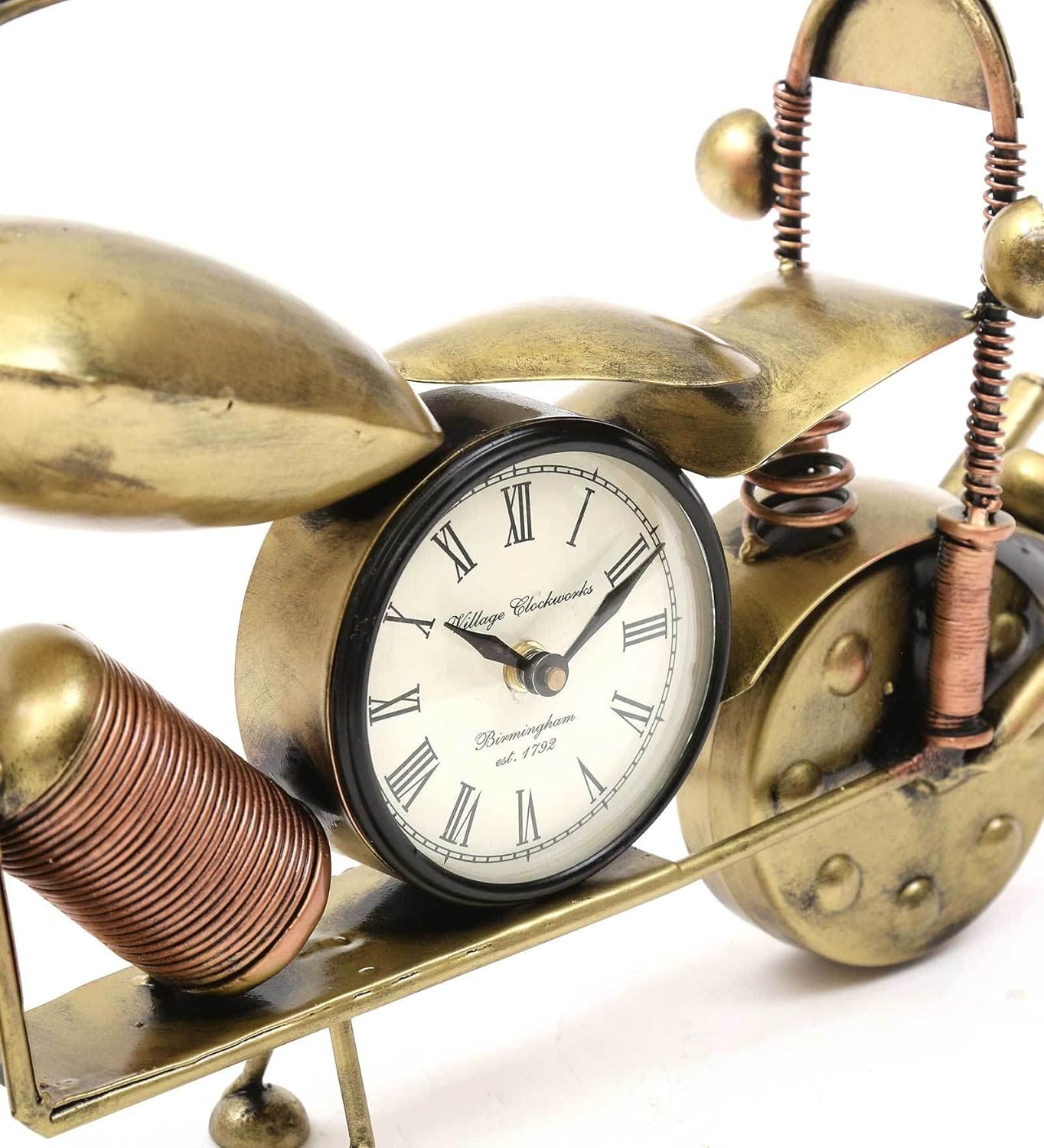 Antique Metal Biker Table Clock