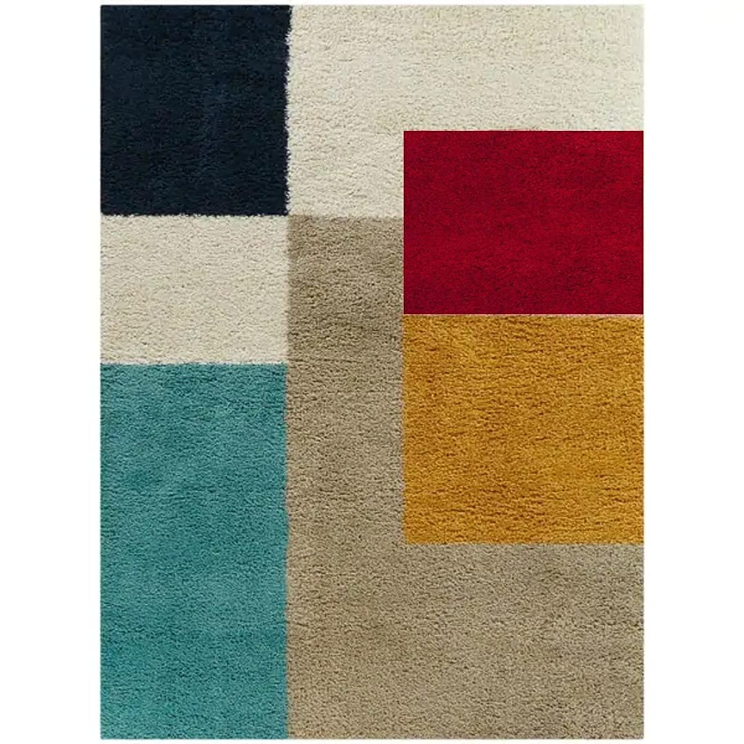 Pop Color Block Geometric Area Rug