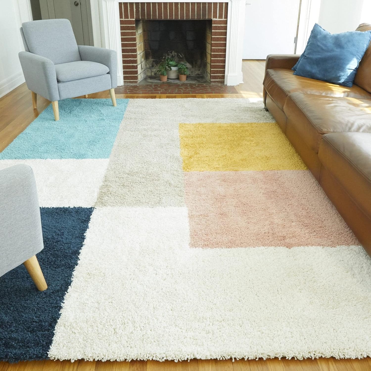 Block Geometric Area Rug - Rugs at Nestern