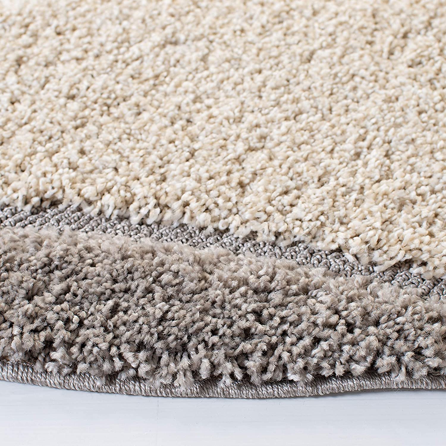 Abstract Cream and Beige Area Rug - Rugs at Nestern