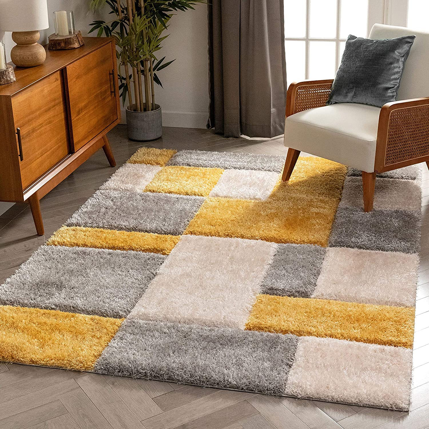 Zig-Zag Modern Geometric Harmony Rug