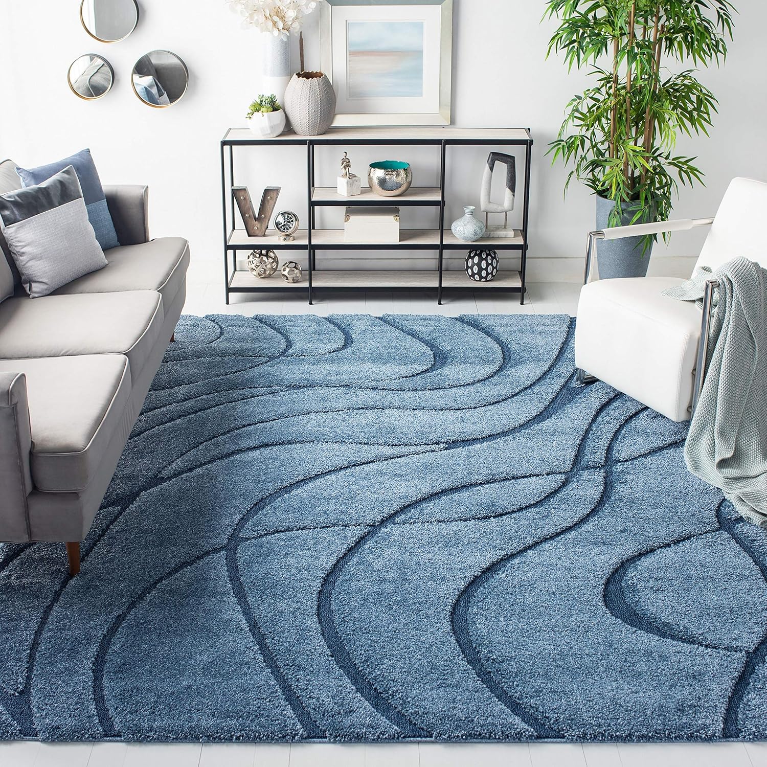 Blue Aesthetic Area Rug