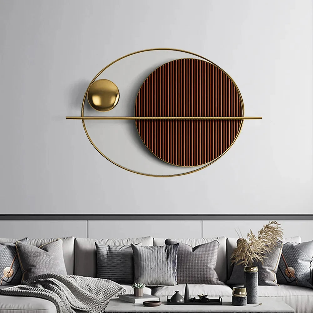 Modern Circular Brown Statement Wall Art