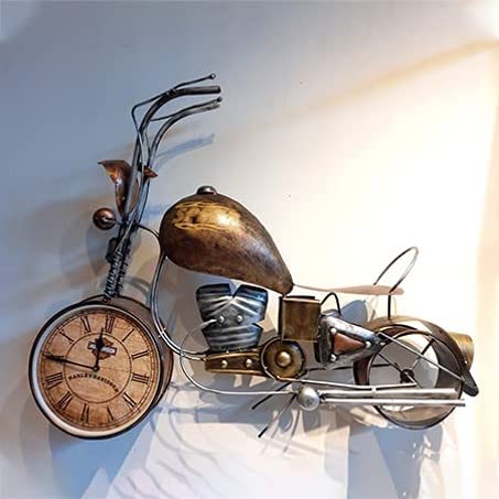 Vintage Motorcycle Wall Clock Art