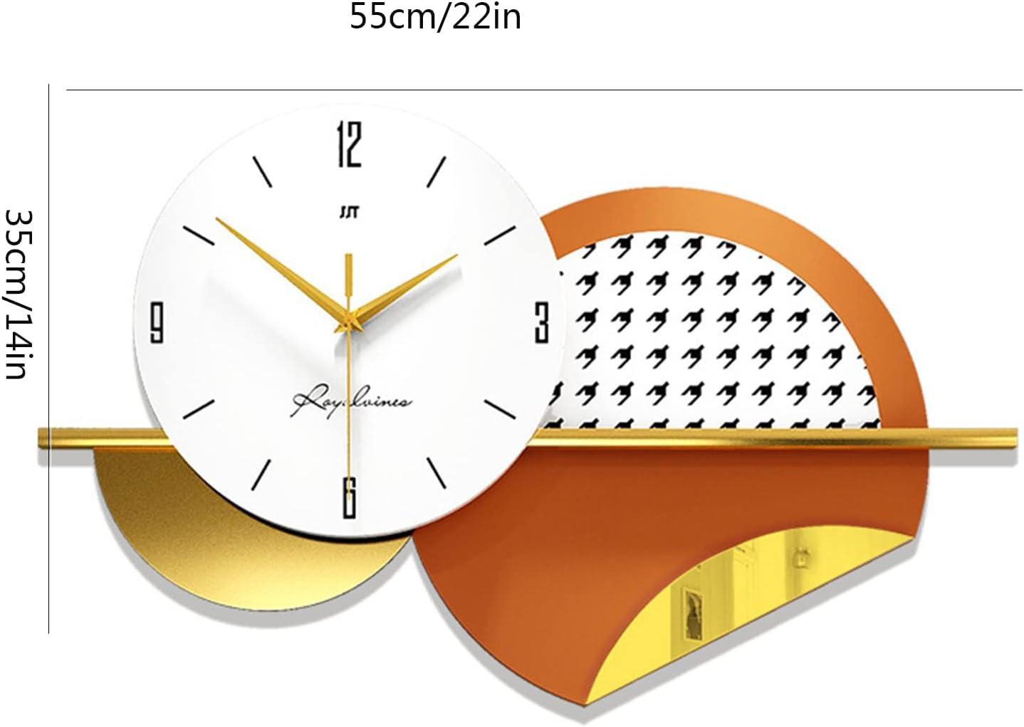 Vibrant Vibes - Orange and Gold Metal Wall Clock with Modern Flair