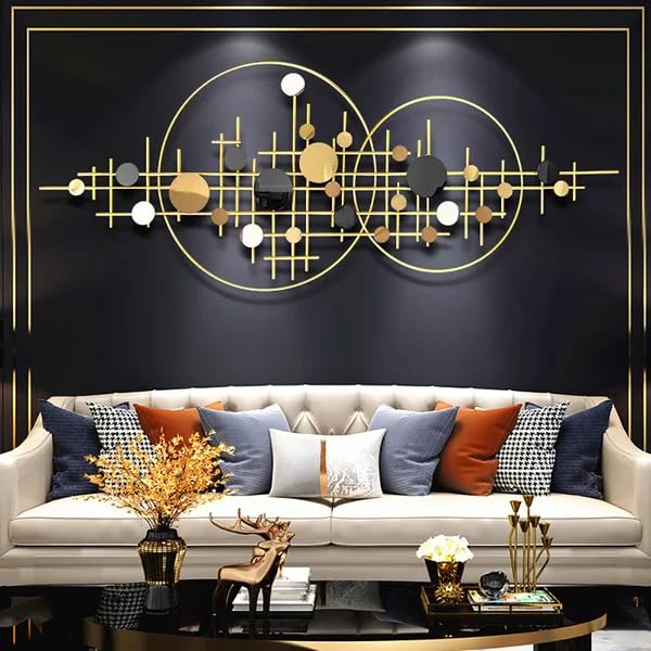 Interlocking Circles Abstract Wall Art