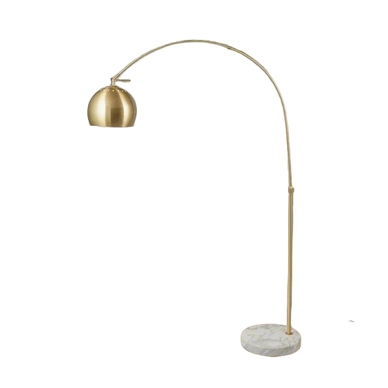 Elegant Melody Shellacs Metal Floor Lamp - Luxe Gold Brass Finish