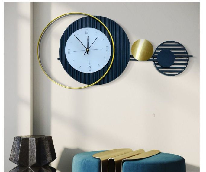 Modern Abstract Wall Clock with Artistic Geometric Design