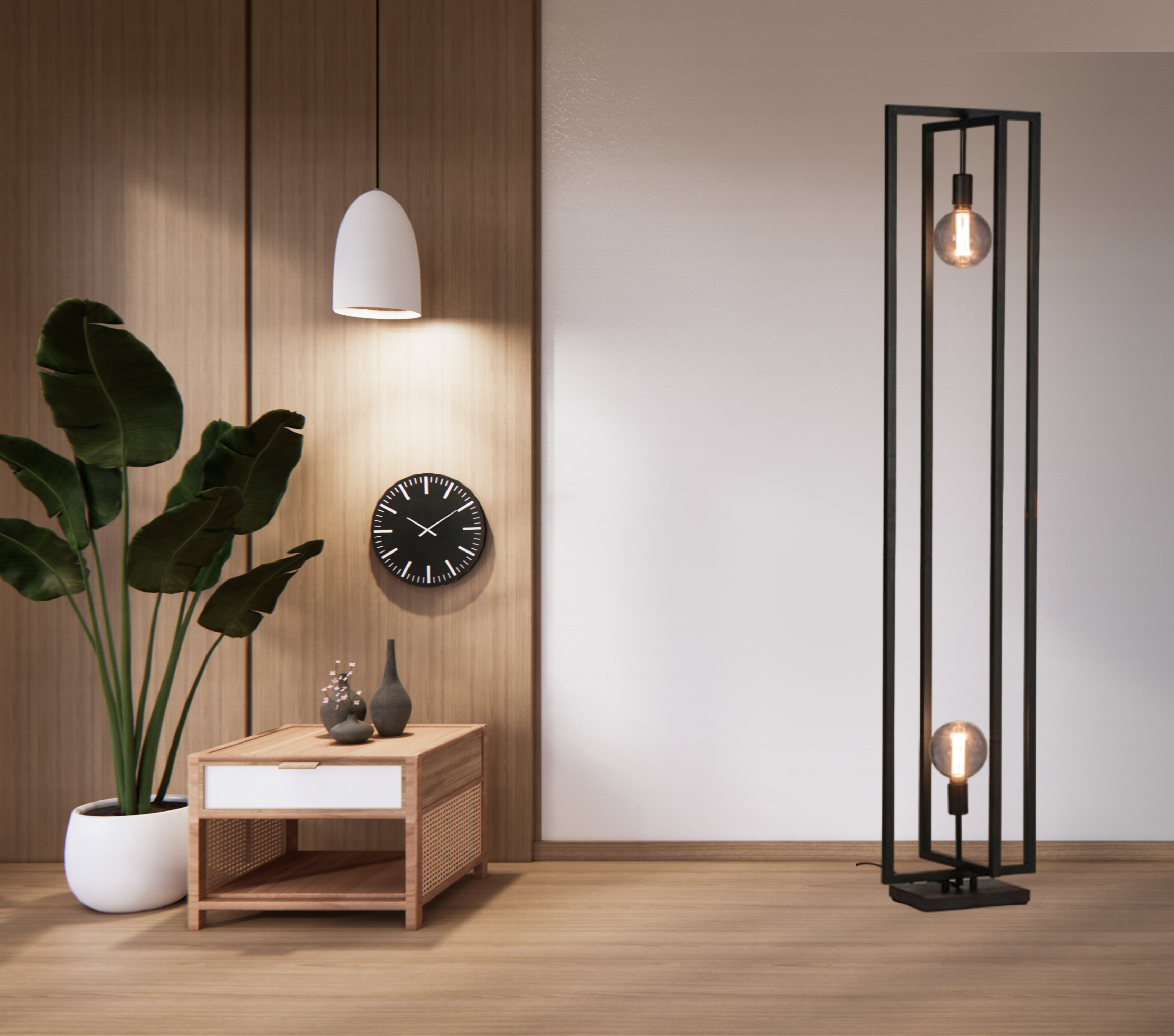 Sleek Iron Floor Lamp