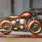 Vintage Motorcycle Metal Showpiece