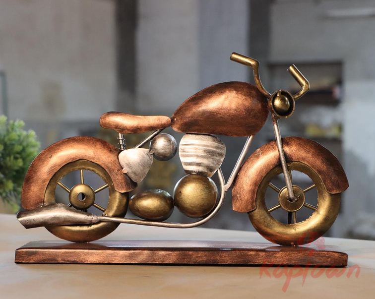 Vintage Motorcycle Metal Showpiece