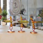 Colorful Ant Trio Figurines with Trays