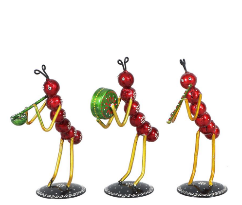 Rustic Musical Ant Trio Figurines