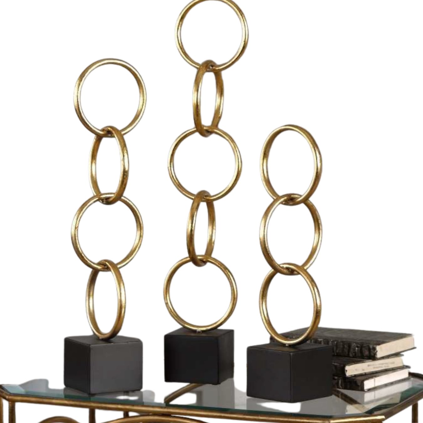 Elegant Metal Ting Decor Table Accent Set - 3 Piece