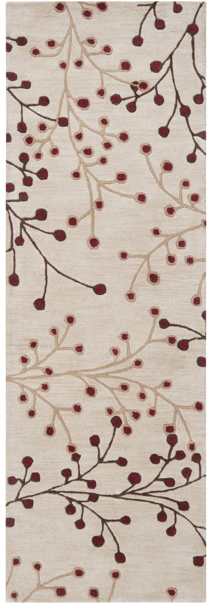 Artistic Floral Branch Design Wool Area Rug - Switzerland Wool Collections - Custom Sizes - Rugs at Nestern