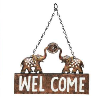 Elephant Welcome Sign Wall Art