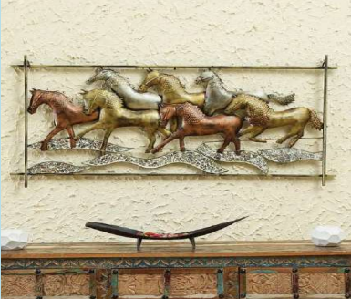 Galloping Horses Metal Wall Art