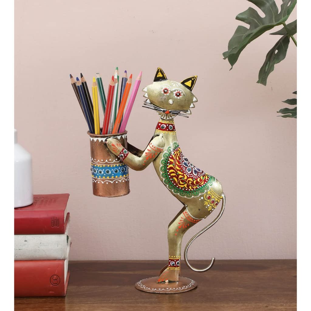 Artistic Cat Pen Holder - Table Decors at Nestern