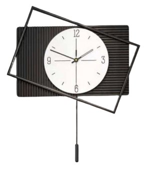 Asymmetrical Wall Clock with Pendulum - Wall Clock at Nestern