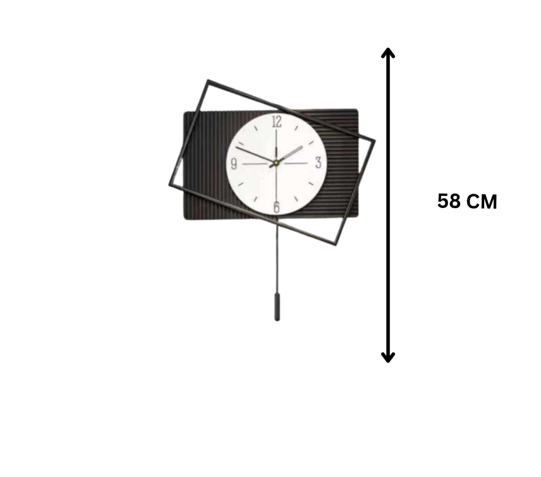 Asymmetrical Wall Clock with Pendulum - Wall Clock at Nestern