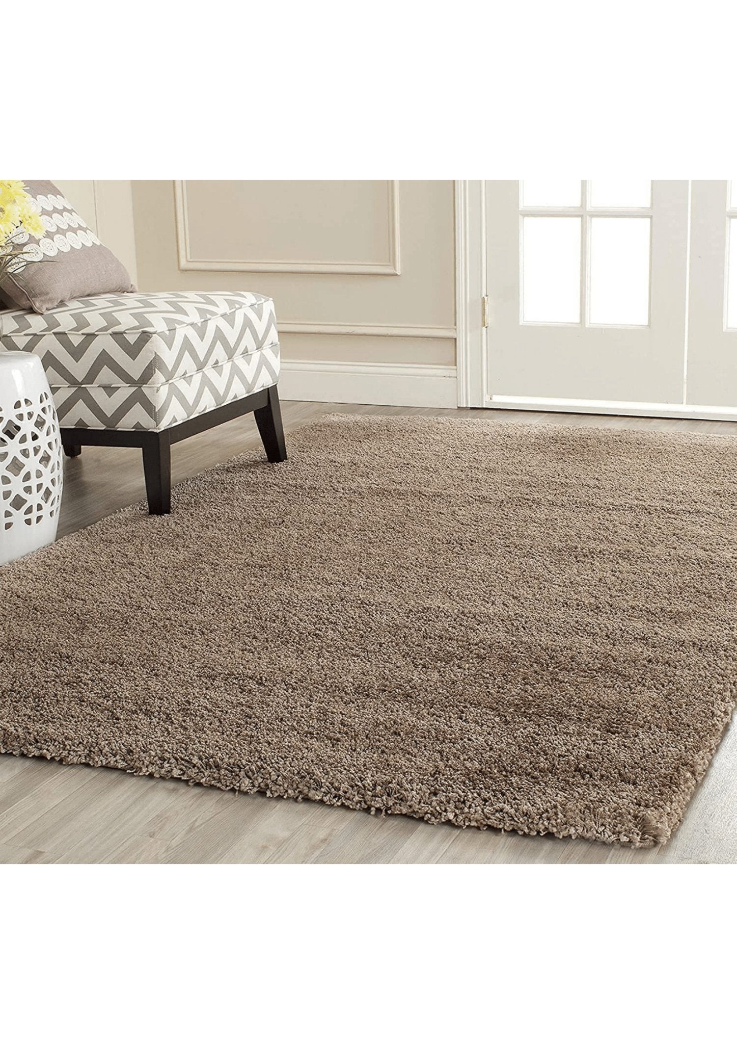 Bliss Beige Shaggy Rug - Rugs at Nestern