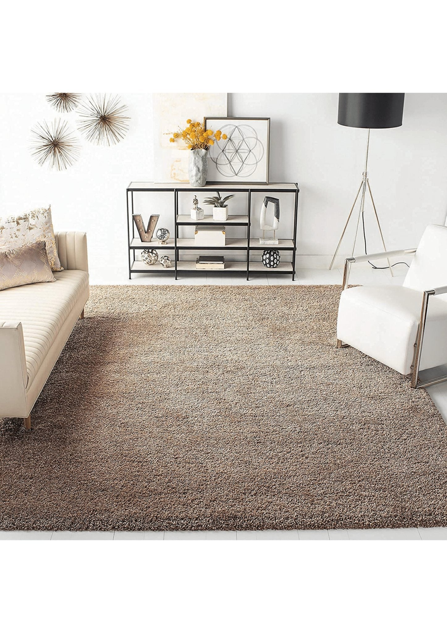 Bliss Beige Shaggy Rug - Rugs at Nestern