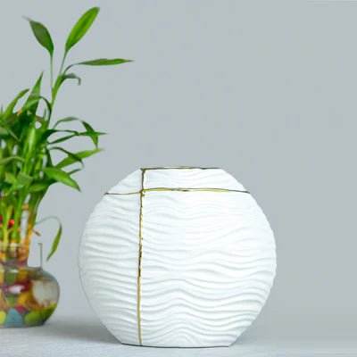 Ceramic Round Vase - Home Decor at Nestern