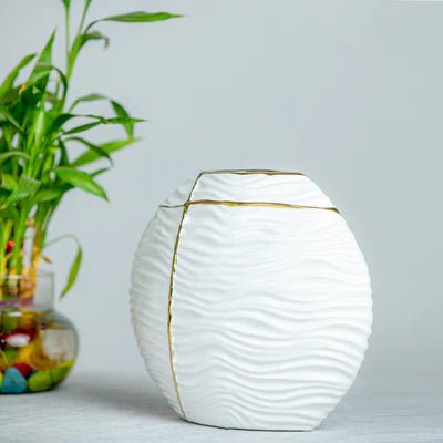 Ceramic Round Vase - Home Decor at Nestern